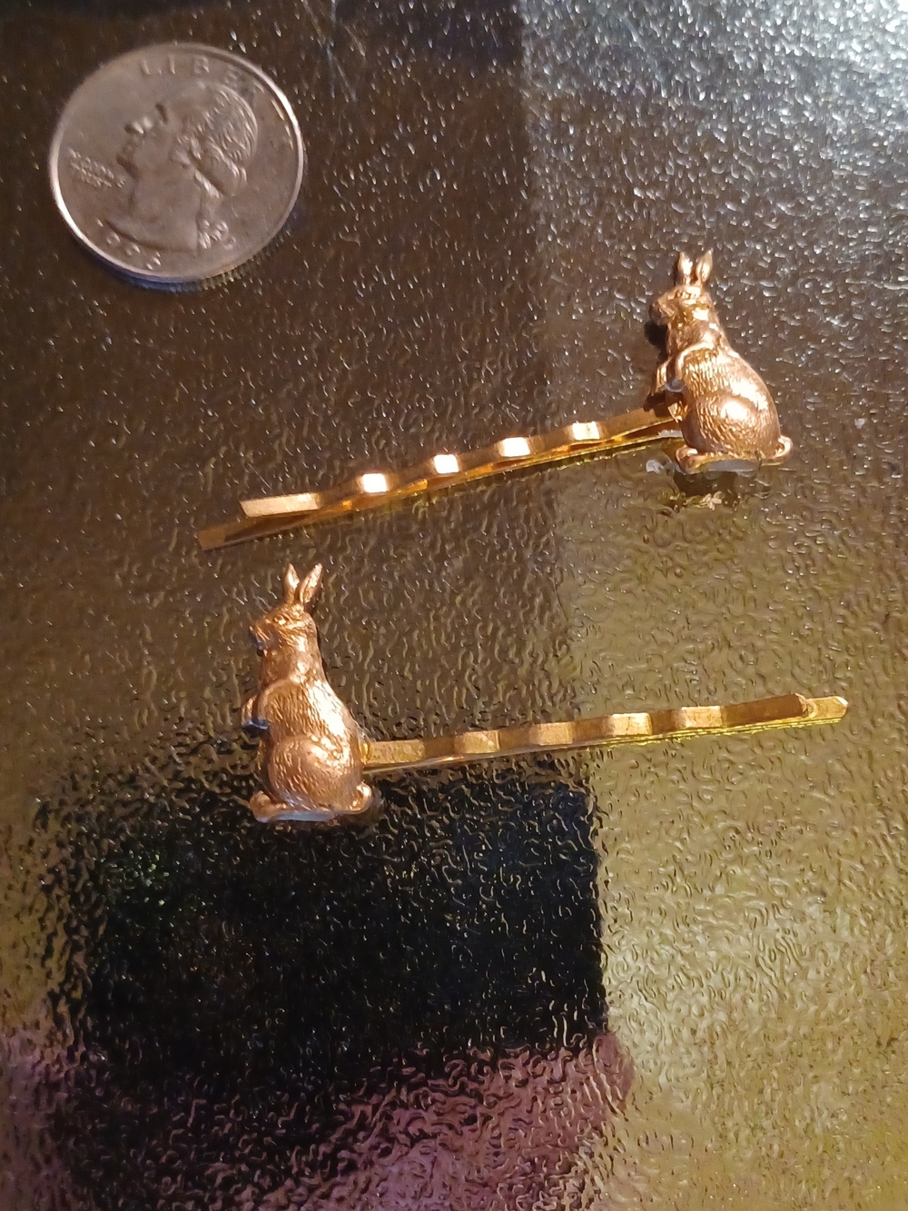 Gold Bunny Bobby Pin Set - Women Accessories Hair Accessories